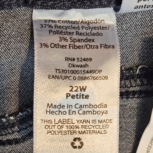TERRA & SKY JEANS SIZE 22W PETITE - Picture 3 of 8